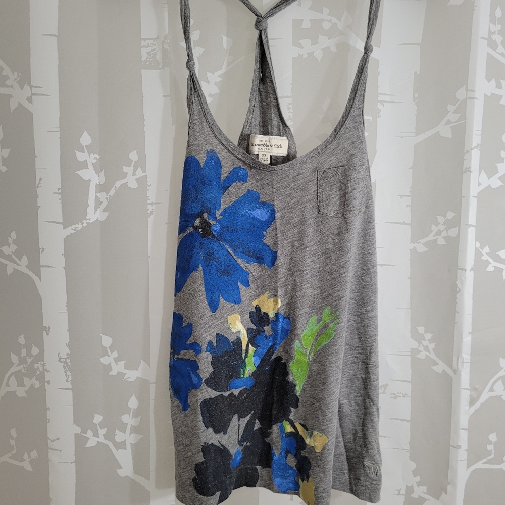 Floral Gray Tank Top